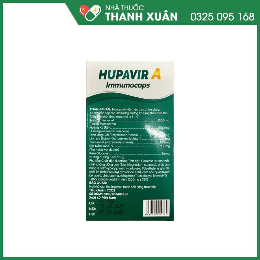 Hupavir - dự phòng tái phát sùi mào gà